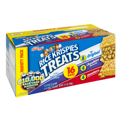Kellogg's® Rice Krispies Treats Variety Pack - Original, Chocolatey Drizzle and Strawberry