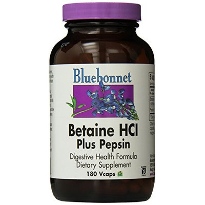 Bluebonnet - Betaine HCI Plus Pepsin - 180 VegCap, Gluten-Free