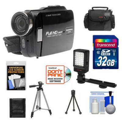 Bell & Howell DV5HDZ ZoomTouch 1080p HD High Definition Digital Video Camcorder & Case with 32GB Card + Case + Tripod + LED Video Light + Accessory Kit