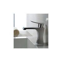 Contemporary Solid Brass Bathroom Sink Faucet - Chrome Finish