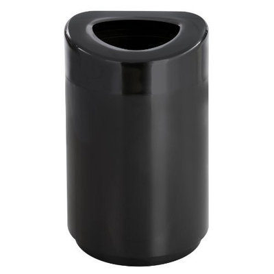 Safco Products Open Top Waste Receptacle, 30 Gallon, Black, 9920BL