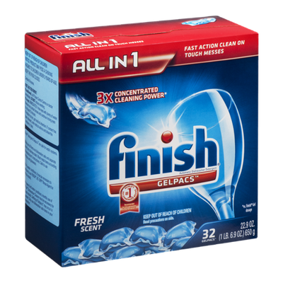 Finish All-in-1 Gelpacs Fresh Scent - 32 CT