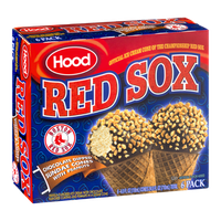 Hood Red Sox Chocolate Dipped Sundae Cones With Peanuts - 6 CT