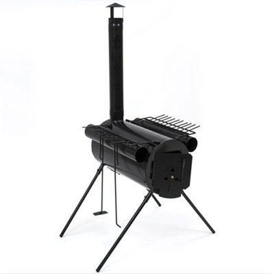 Sky Portable Military Steel Camping Wood Stove for Camp Cooking or as Tent Heater