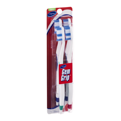 CareOne Gem Grip Toothbrushes Soft - 4 CT