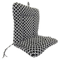 Jordan Outdoor Euro Style Chair Cushion - Black/White Geometric