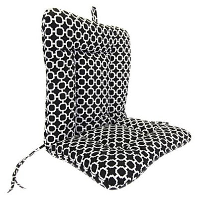 Jordan Outdoor Euro Style Chair Cushion - Black/White Geometric