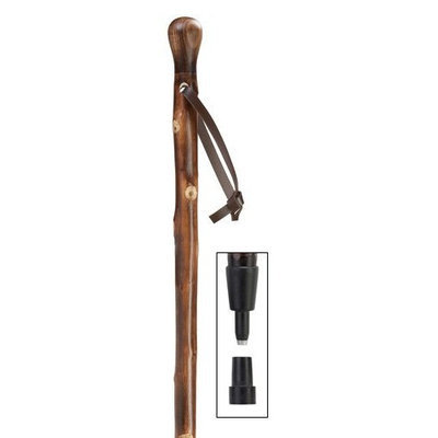 Harvy Unisex Knob Cane Dark Stained Natural Chestnut -Affordable Gift! Item #DHAR-9769100
