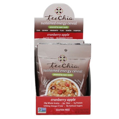 Teechia Cereal - Sustained Energy - Cranberry Apple - 1.76 Oz - 1 Case