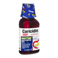 Coricidin HBP Cherry Flavor Nighttime Multi-Symptom Cold Acetaminophen