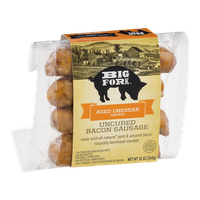 Big Fork Uncured Bacon Sausage Aged Cheddar