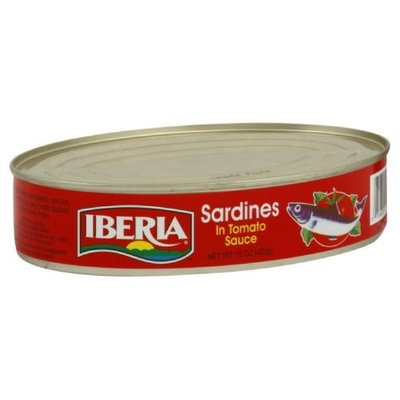 Iberia Oval Sardines In Tomato Sauce, 15-Ounce (Pack of 8)