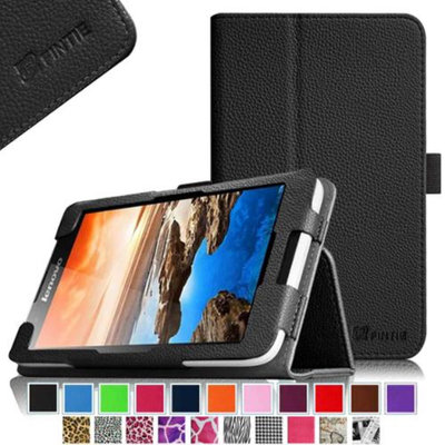 Fintie Lenovo IdeaTab A7-30 7-Inch Android Tablet Folio Case - Premium Leather Cover Stand With Stylus Holder, Black