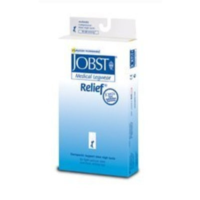 Jobst Relief 15-20 mmHg Closed Toe Knee High Unisex Support Sock Size: X-Large Full Calf, Color: Black