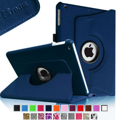 Fintie Rotating Stand Case Cover with Auto Sleep / Wake Feature for iPad Air / iPad 5 (5th Generation), Navy