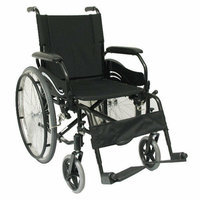 Karman Healthcare High Strength Lightweight Swing-Away Footrests Wheelchair in Black