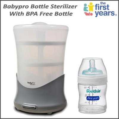 The First Years Y4572 Babypro Bottle Sterilizer And Soothie Bisphenol Free Bottle 5oz.