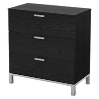 Dresser: South Shore Flexible 3 Drawer Dresser - Black