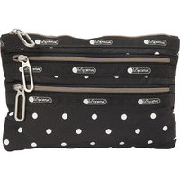 LeSportsac - Classic 3-Zip Pouch (Sun Dot Black) Wallet