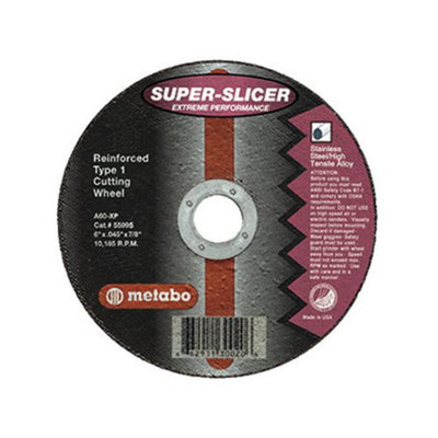 Metabo SUPER-SPLICER Extreme Performance Cutting Wheels - 4-1/2