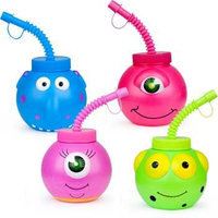 Fun Express Monster Cups with Straws (1 dz)