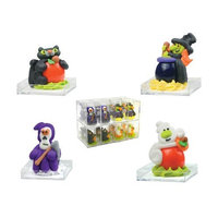 Peppermint Place Halloween Bubblegum Buddies, 4 Cute Halloween Themed Bubblegum Figures: Black Cat, Grim Reaper, Ghost, and Witch. 3 Great Flavors: Cherry, Grape, and Black Cherry.