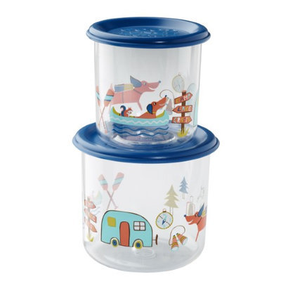 SugarBooger Good Lunch Large Snack Containers (Fox) - 2-pack