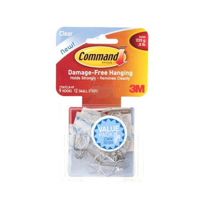 Command Clear Hooks, Holds 0.5 lbs
