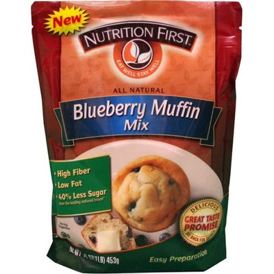 Nutrition First NUTRITON FIRST Muffin Mix, Blueberry, 16-Ounce (Pack of 3)