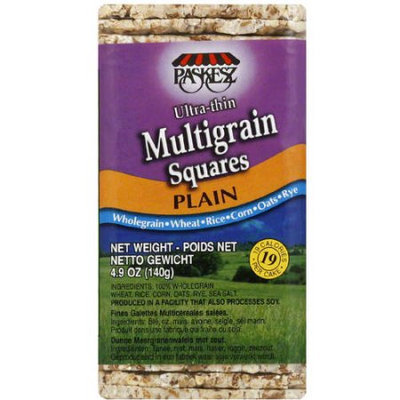 Paskesz Plain Ultra-thin Multigrain Squares, 4.9 oz, (Pack of 12)