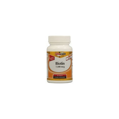 Vitacost Brand Vitacost Biotin -- 7500 mcg - 60 Tablets