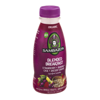 Sambazon Blended Breakfast Strawberry+Banana+Chia+Ancient Grains Superfood Smoothie