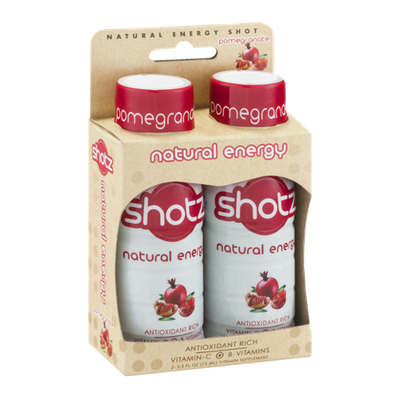 Shotz Natural Energy Vitamin Supplement Pomegrante - 2 CT