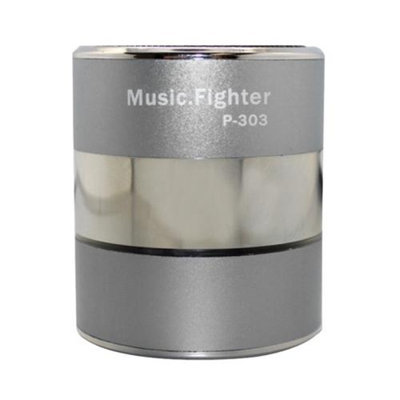 Insten INSTEN Premium Silver Various Ultra Portable Mini Speaker For iPhone iPad Laptop PC Cell Phone
