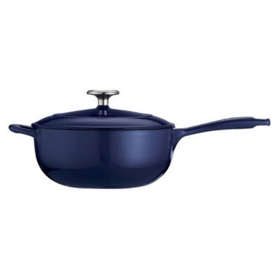 Tramontina 3 Quart Cast Iron Saucier - Blue