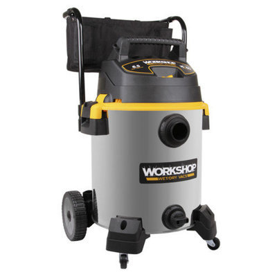 WORKSHOP Wet/Dry Vacs 16 Gallon 6.5 Peak HP Stainless Steel Wet/Dry Vacuum