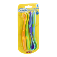 Cottontails Nuby Fun Feeding-Spoons - 4 PK