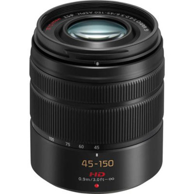 Panasonic Lumix G Vario 45-150mm f/4.0-5.6 OIS Lens for G Series Cameras (Black)