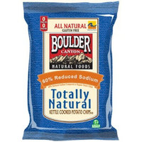 Boulder Canyon 60% Less Sodium Totally Natural Potato Chips, 5-Ounce (Pack of 12)