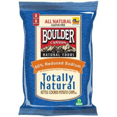 Boulder Canyon 60% Less Sodium Totally Natural Potato Chips, 5-Ounce (Pack of 12)