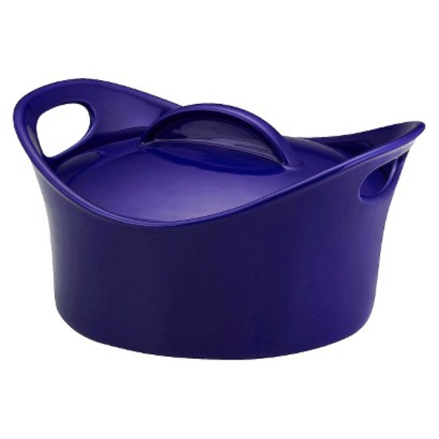 Rachael Ray Round Casserole with Lid - Blue (2.75 Qt)