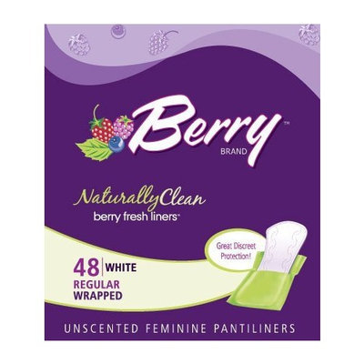 Berry Pantiliner, Regular, Unscented, 48-Count, Wrapped