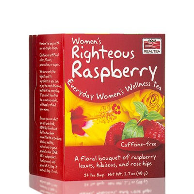 NOW Foods Real Tea Women's Righteous Raspberry 24 Tea Bags