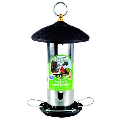 Gardman BA01483 Seed Silo Seed Feeder, Black (Discontinued by Manufacturer)