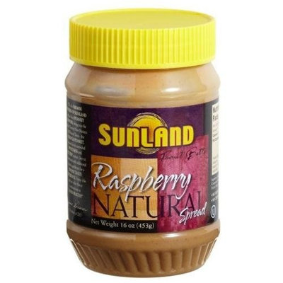 Sunland Raspberry Peanut Butter Spread (No Stir), 16-Ounce PET Jars (Pack of 6)