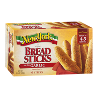 New York Brand Original Bread Sticks with Real Garlic - 6 CT