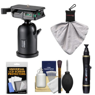 Velbon QHD-63D Aluminum Ball Head with Cleaning Kit