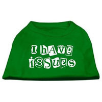 Ahi I Have Issues Screen Printed Dog Shirt Emerald Green XS (8)