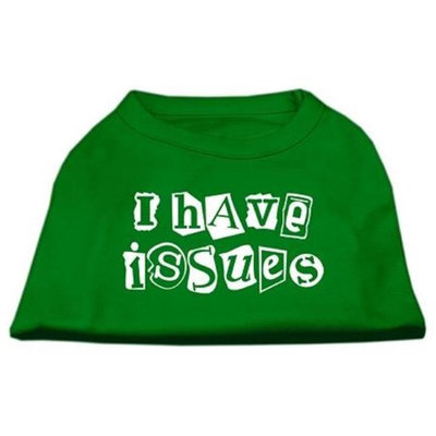 Ahi I Have Issues Screen Printed Dog Shirt Emerald Green XS (8)