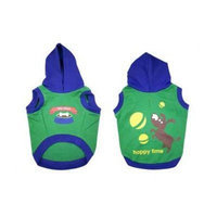 Waghearted DWG30342 Happy Time Pet Hoodie, Large, Green